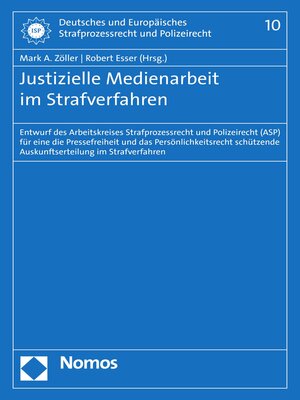 cover image of Justizielle Medienarbeit im Strafverfahren